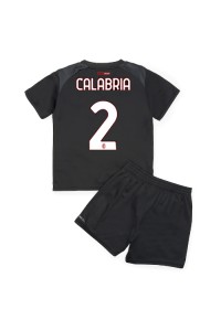 Fotbalové Dres AC Milan Davide Calabria #2 Dětské Domácí Oblečení 2022-23 Krátký Rukáv (+ trenýrky)
